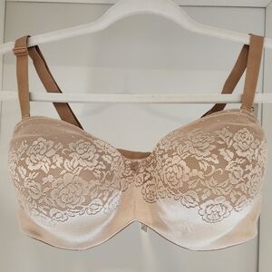 Soma Nude Lace-Overlay Full Coverage Stunning Strapless Bra